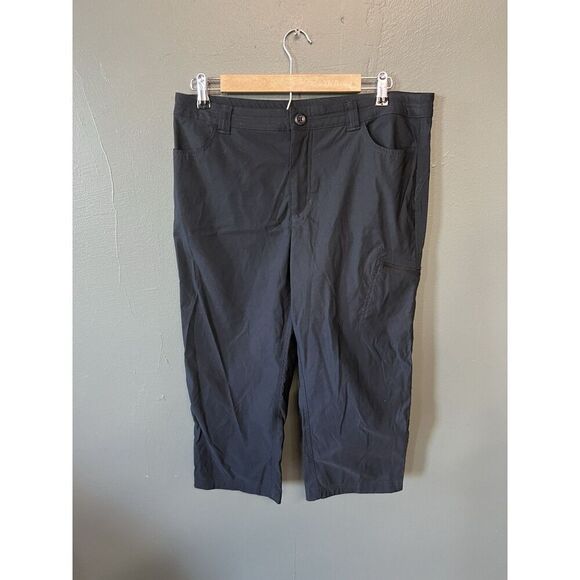 Eddie Bauer Womens Black Nylong Outdoor Capri pants Size 10 - Picture 1 of 3